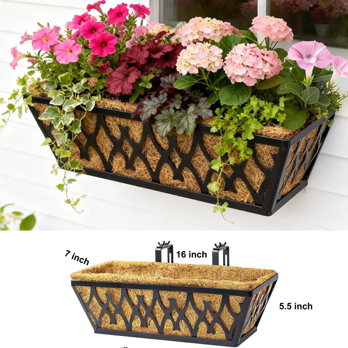 Karlliu 16-inch horse trough basket with robust metal frame.
