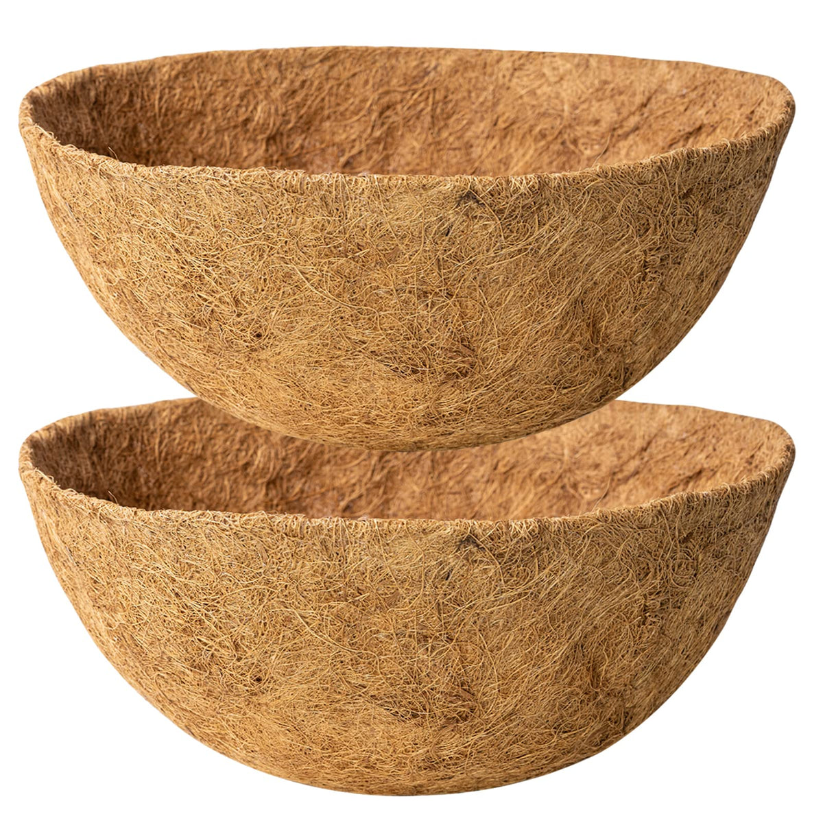 Karlliu 18inch coconut-fiber liner shown as a durable, natural planter solution for pots and baskets.