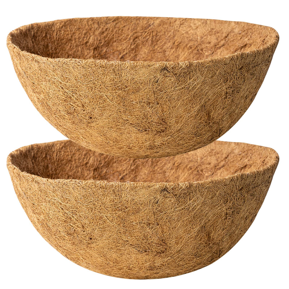 Karlliu 18inch coconut-fiber liner shown as a durable, natural planter solution for pots and baskets.
