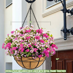 Karlliu hanging planters elevate porch and balcony decor with versatile mounting options.