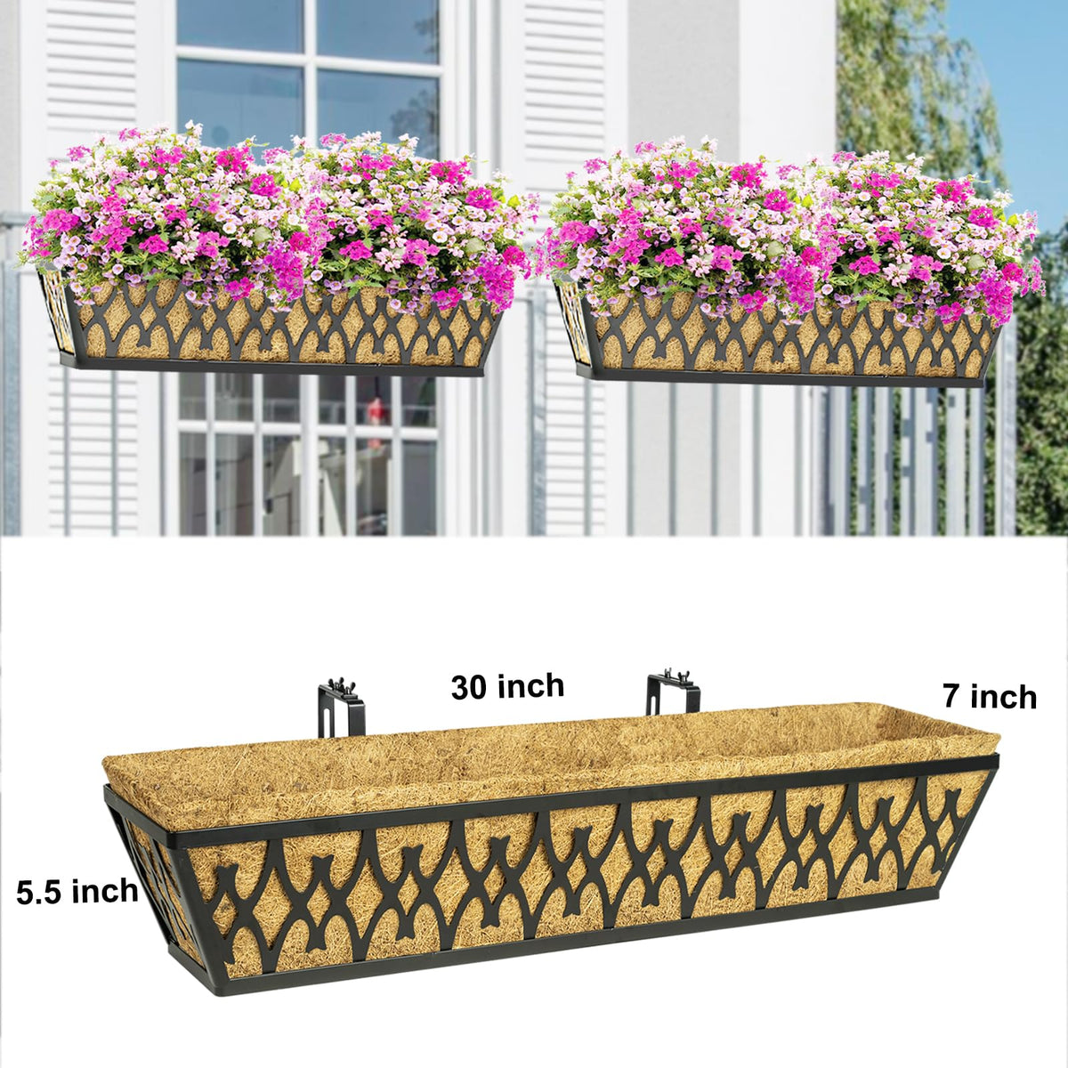 Karlliu black metal housing resists rust for year round use