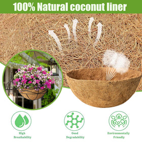 Karlliu breathable coco liner illustrating improved airflow and moisture balance for plants.
