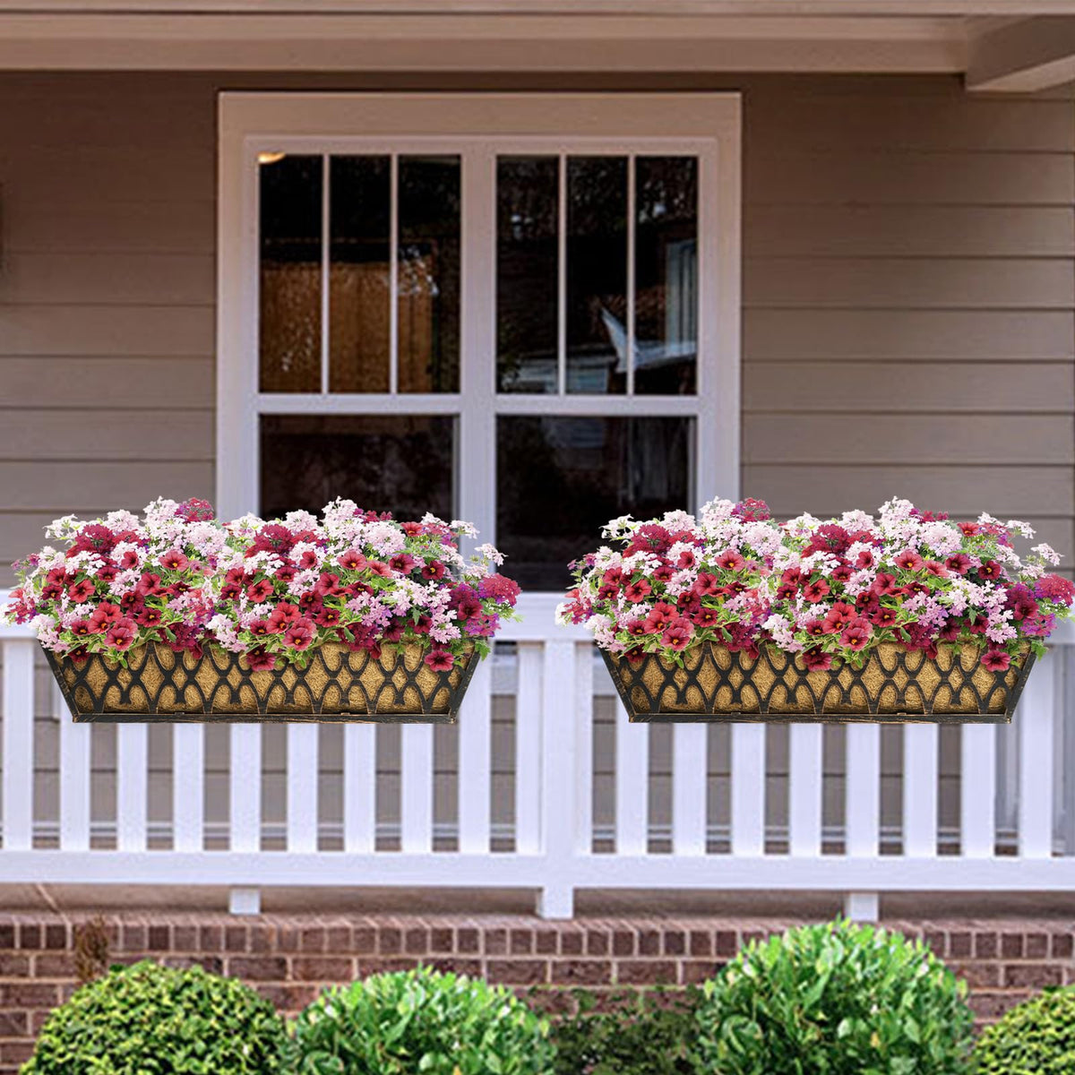 Karlliu bronze window box with coconut liner boosts airflow and moisture balance