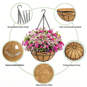 Karlliu rust-resistant carbon steel frame for outdoor hanging plants