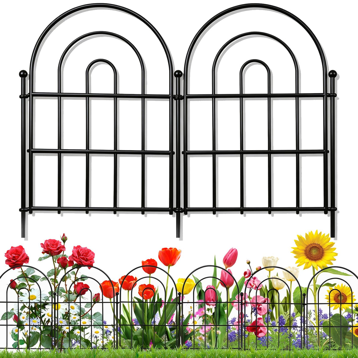 Karlliu decorative garden fence arch panel provides stylish boundary without digging.