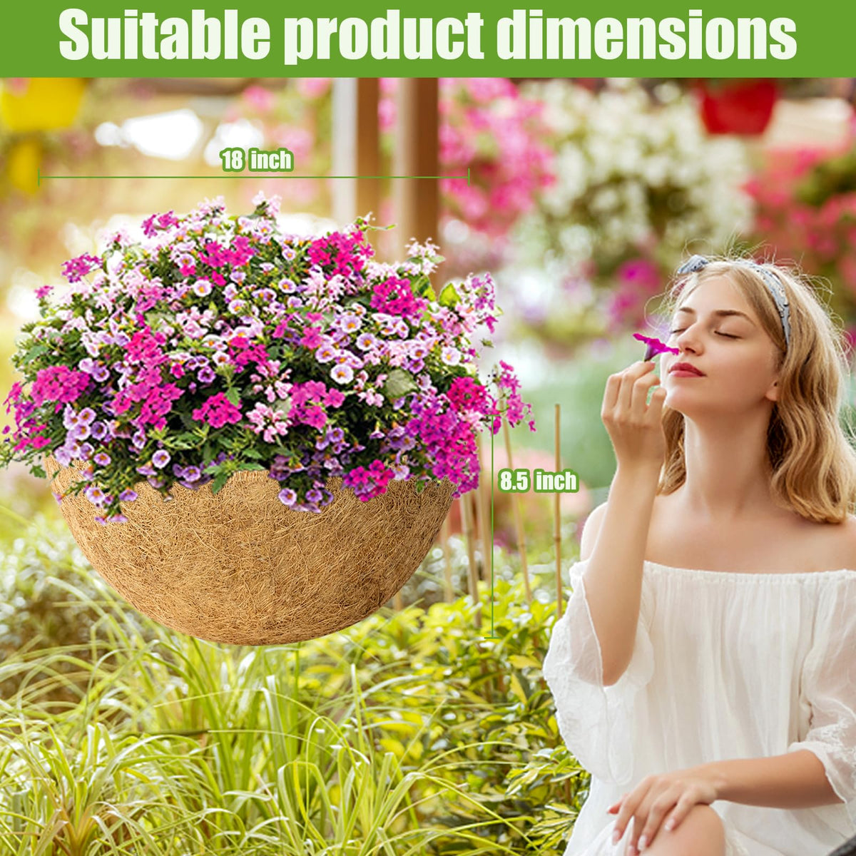 Karlliu multi-use coco coir liner suitable for nests and decorative planters.
