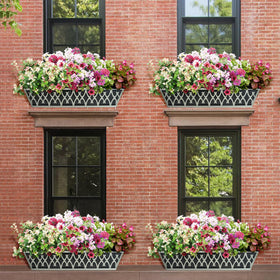 Karlliu outdoor balcony planters enhancing curb appeal with lush greenery.