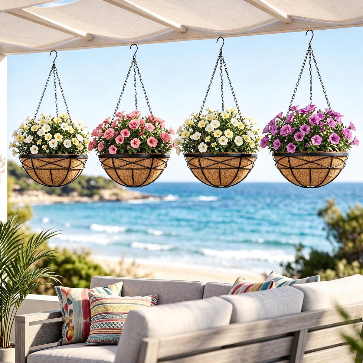Karlliu easy, no-tools assembly for quick hanging planters.