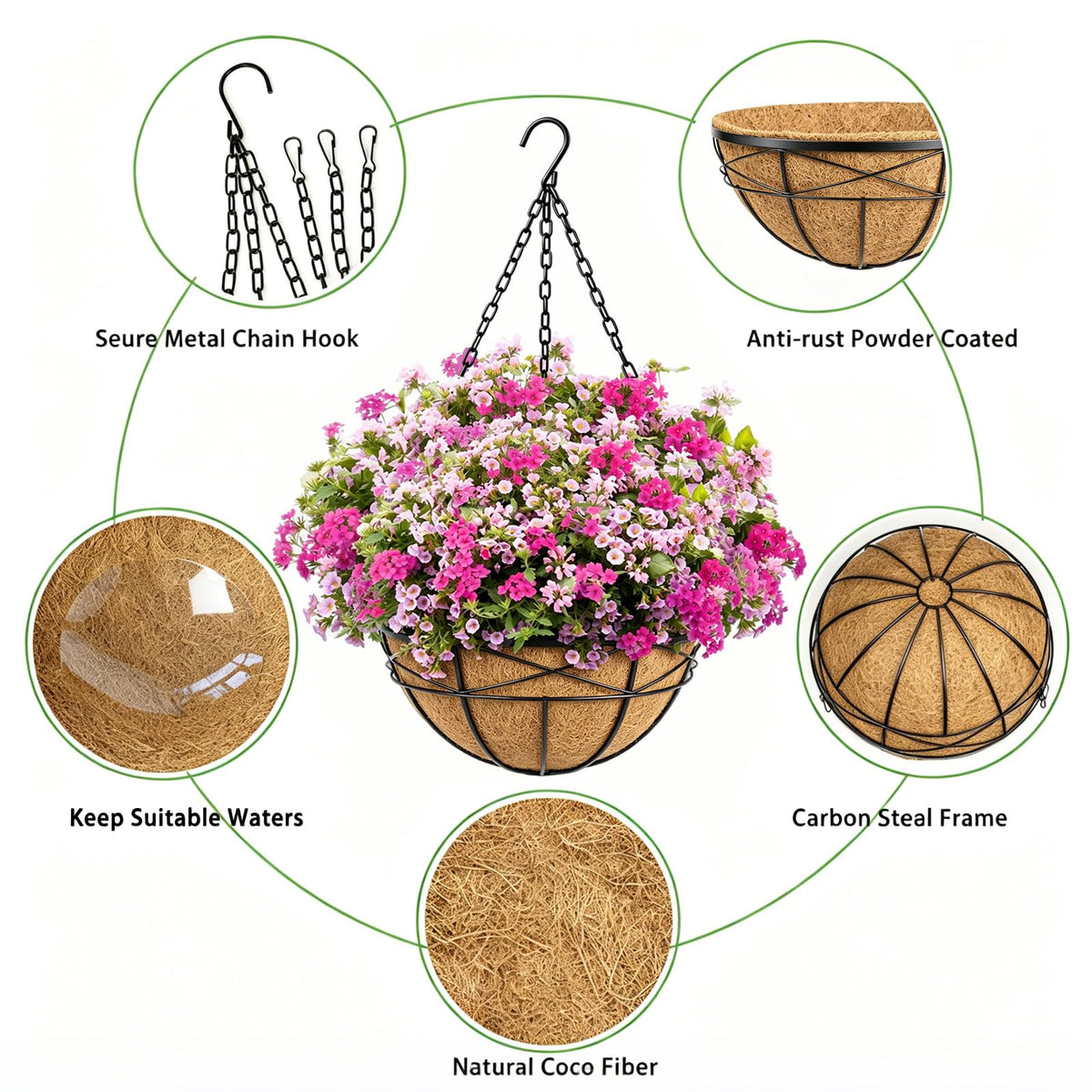 Karlliu rust-resistant metal frame supports outdoor hanging stability