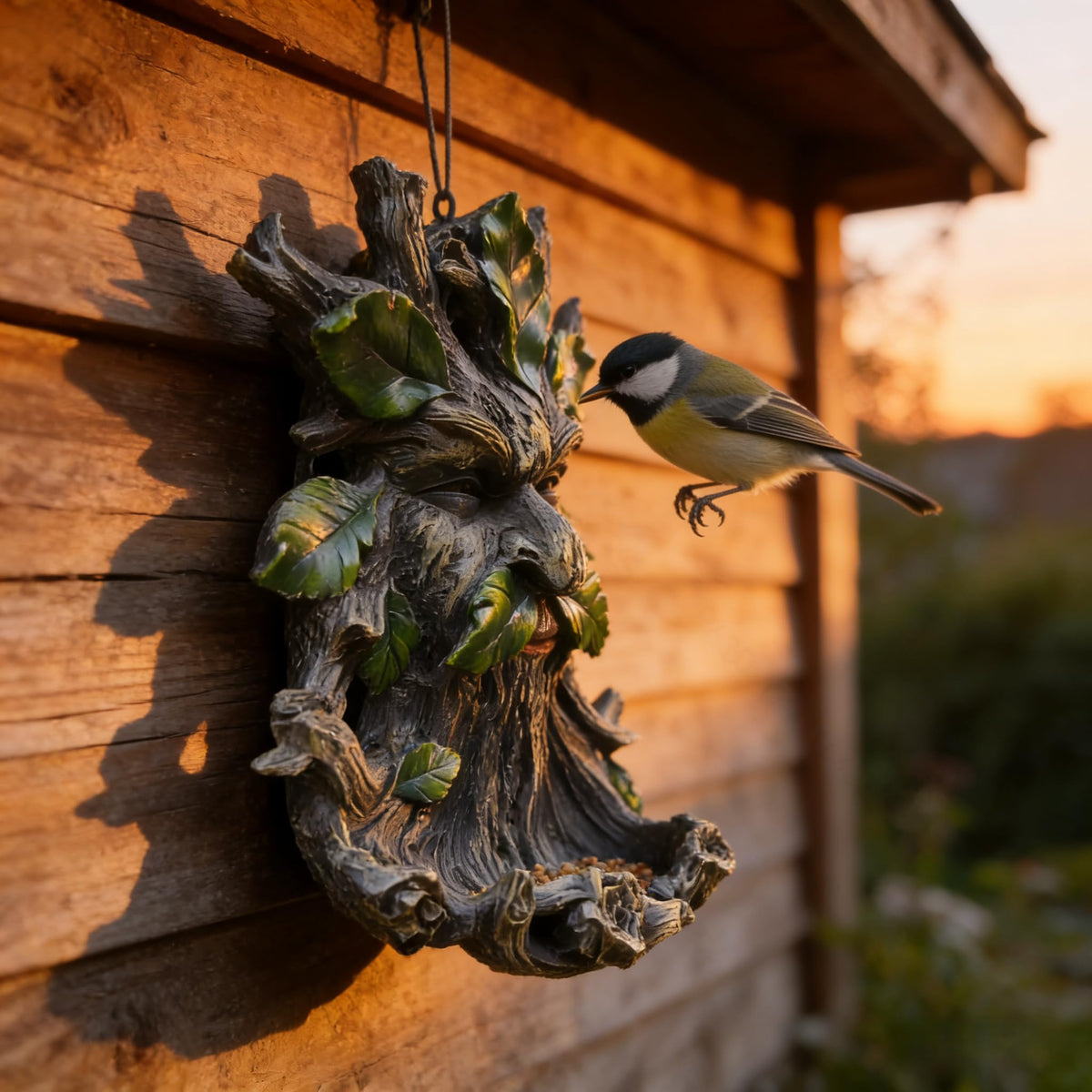 KARSTSYLVA outdoor wall-mounted tree face adds whimsy to garden