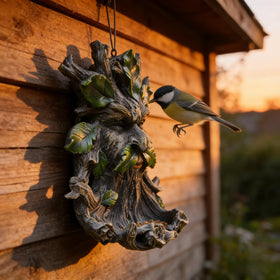 KARSTSYLVA outdoor wall-mounted tree face adds whimsy to garden