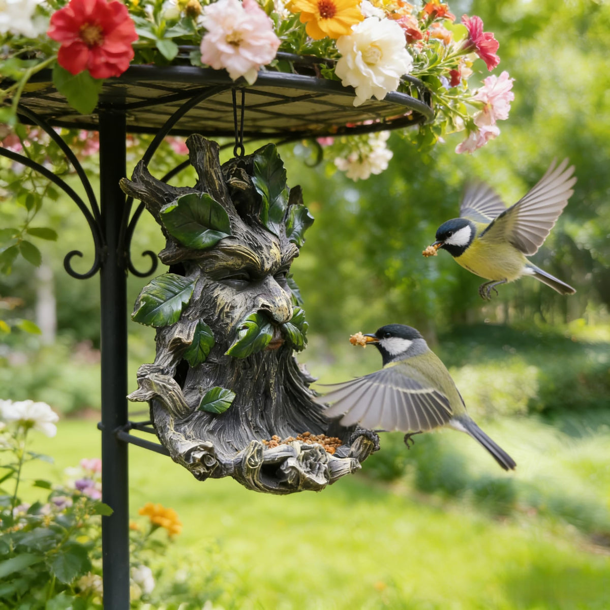 KARSTSYLVA outdoor decor statue with weathered bark texture