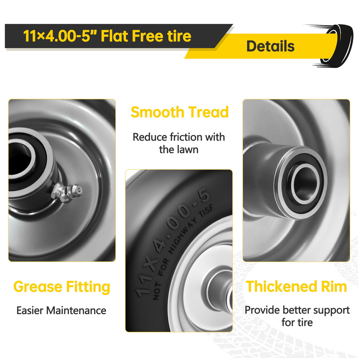 Kartio 5 inch rim detail with reinforced welded construction.
