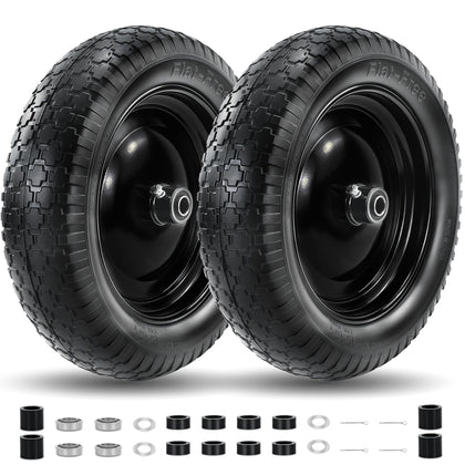 Kartio flat-free tire with 14.5 inch rim for rugged garden use without flats