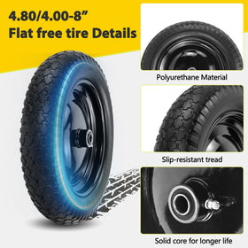 Kartio wide compatibility showing 13 to 16 inch wheel range for carts