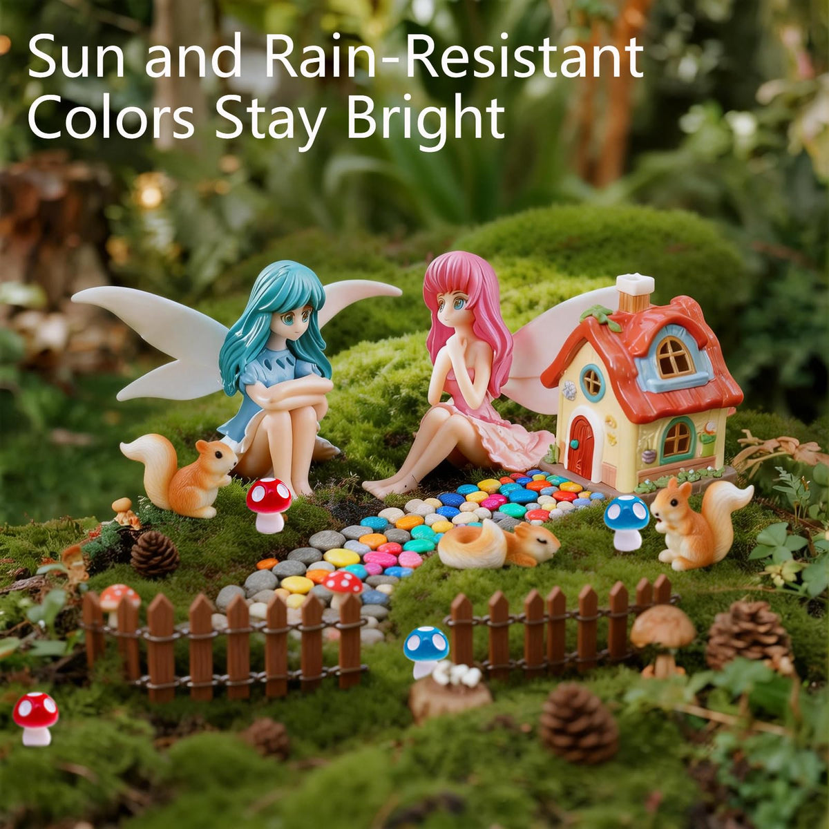 KASHUNUO resin fence piece enhances miniature landscapes