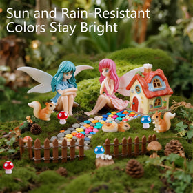 KASHUNUO resin fence piece enhances miniature landscapes