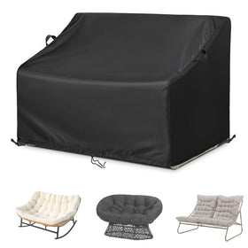 Kasla Patio Double Chair Cover provides waterproof protection for outdoor furniture.