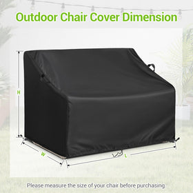 Kasla Patio Double Chair Cover with windproof buckles stays secure in strong winds.