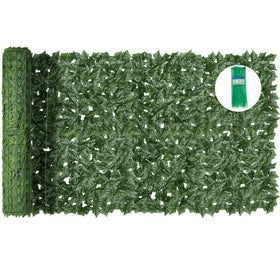 KASZOO artificial ivy fence panel left 120x40 showing privacy and greenery.