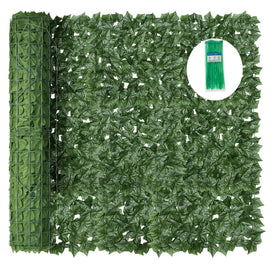 KASZOO artificial ivy privacy fence full 120x60 panel provides year-round privacy.