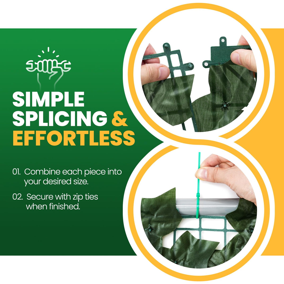 Maintenance-free KASZOO ivy leaves stay attached with simple cleaning options.