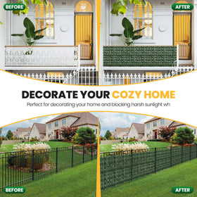 KASZOO outdoor balcony privacy setup blends greenery with durability.