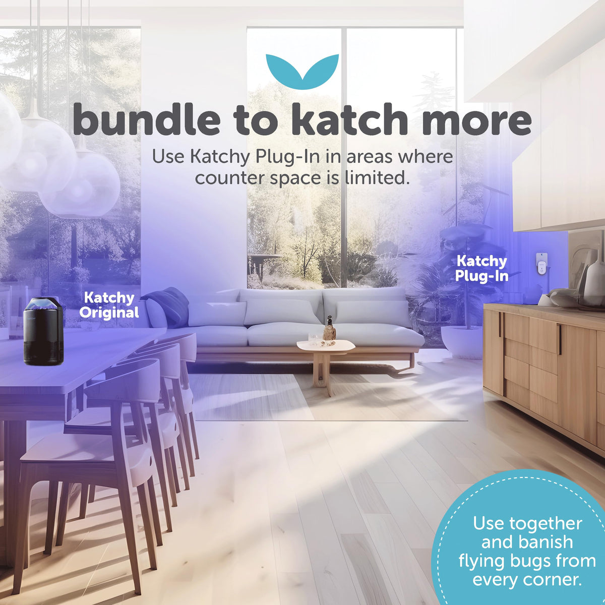 KATCHY rotates to fit vertical or horizontal outlets for flexible placement.