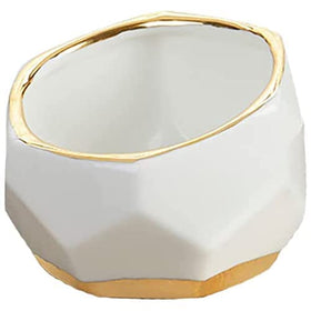 Kate Aspen geometric planter with succulents, ideal for minimalist spaces.