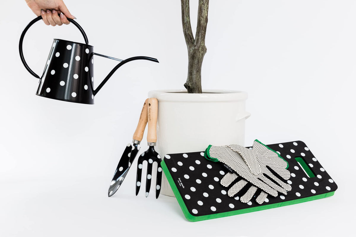 Kate Spade New York garden gloves cuff detail shows fit and style