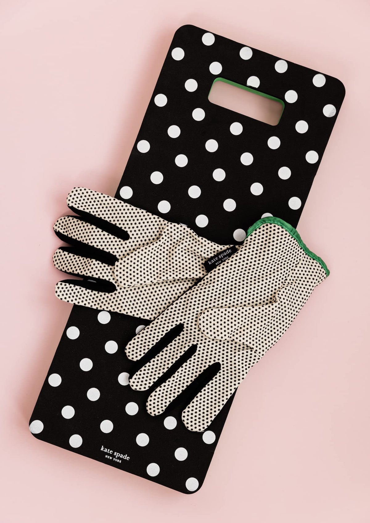 Kate Spade New York garden gloves dot print for protection and grip