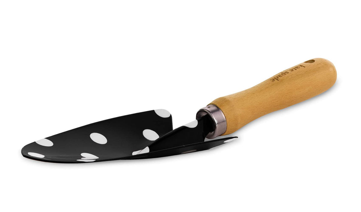 Kate Spade New York trowel with wooden handle for comfortable use.