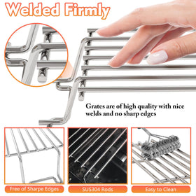 KATEEDY stainless-steel warming rack offers durable, corrosion-resistant support
