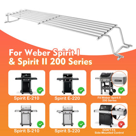 KATEEDY up-front-controls warming rack for convenient Weber grilling