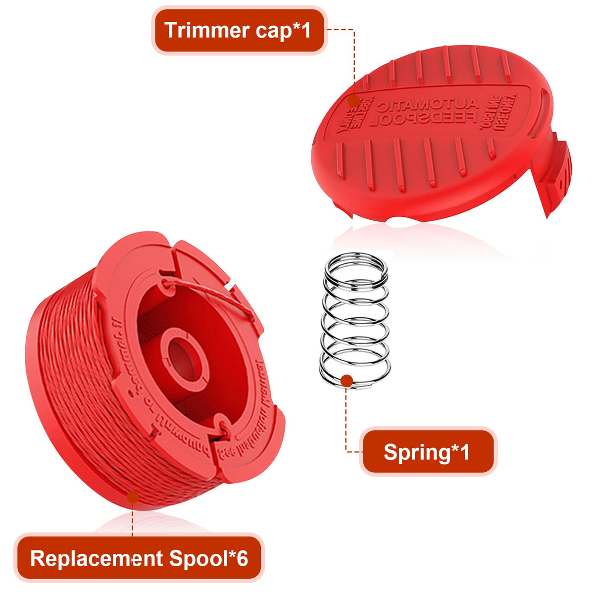 Katifee CMZST120SC cap compatible with CMZST080 spools for quick replacements.
