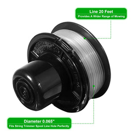 Katifee RS-136 ABS spool with polyamide line for lasting cuts
