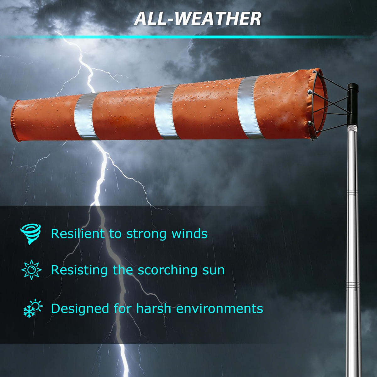 Katywixu windsock kit suitable for aviation wind direction applications.