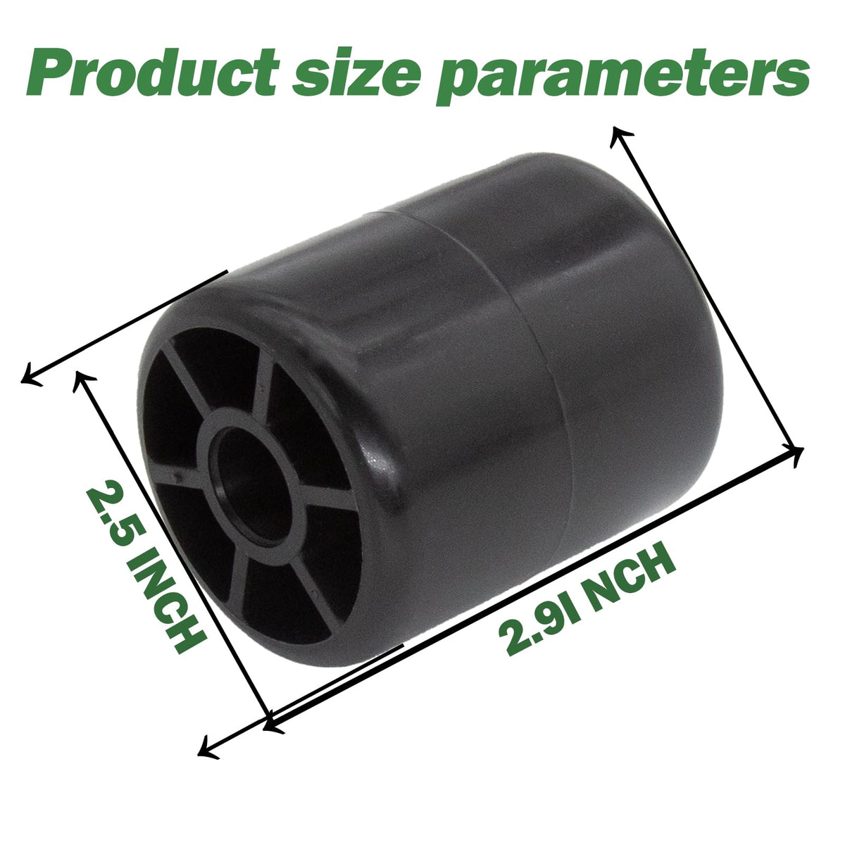Kauklibna John Deere deck roller fitment showing 2-piece design