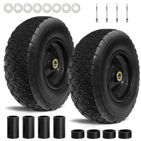 Kavedod 13 inch solid tire wheel assembly side view for durable, maintenance-free carts.