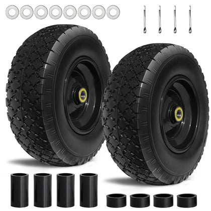 Kavedod 13 inch solid tire wheel assembly side view for durable, maintenance-free carts.
