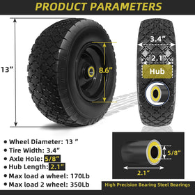 Kavedod wheel with double sealed bearings for long-lasting performance.