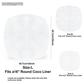 KAWAHAYO water-absorbent liner stores excess moisture for roots.