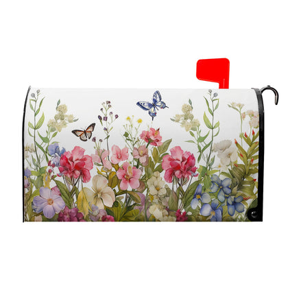 Kawani spring butterfly mailbox cover with colorful flowers boosts curb appeal