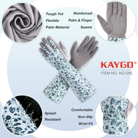 Kaygo garden gloves for rose pruning with elbow gauntlet protection for forearms