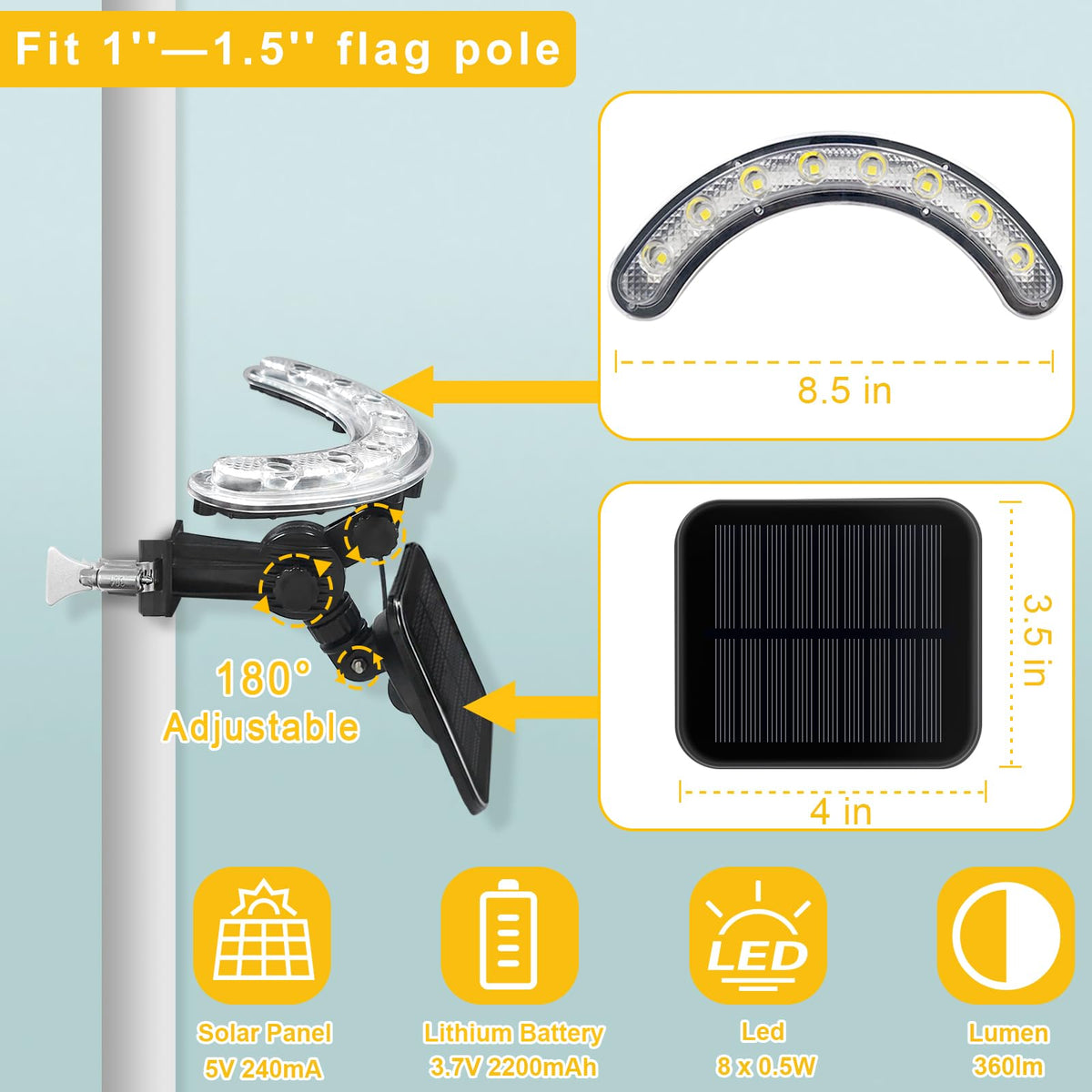 Kayiune Solar Landscape Light on ground stake brightens walkways after dark.