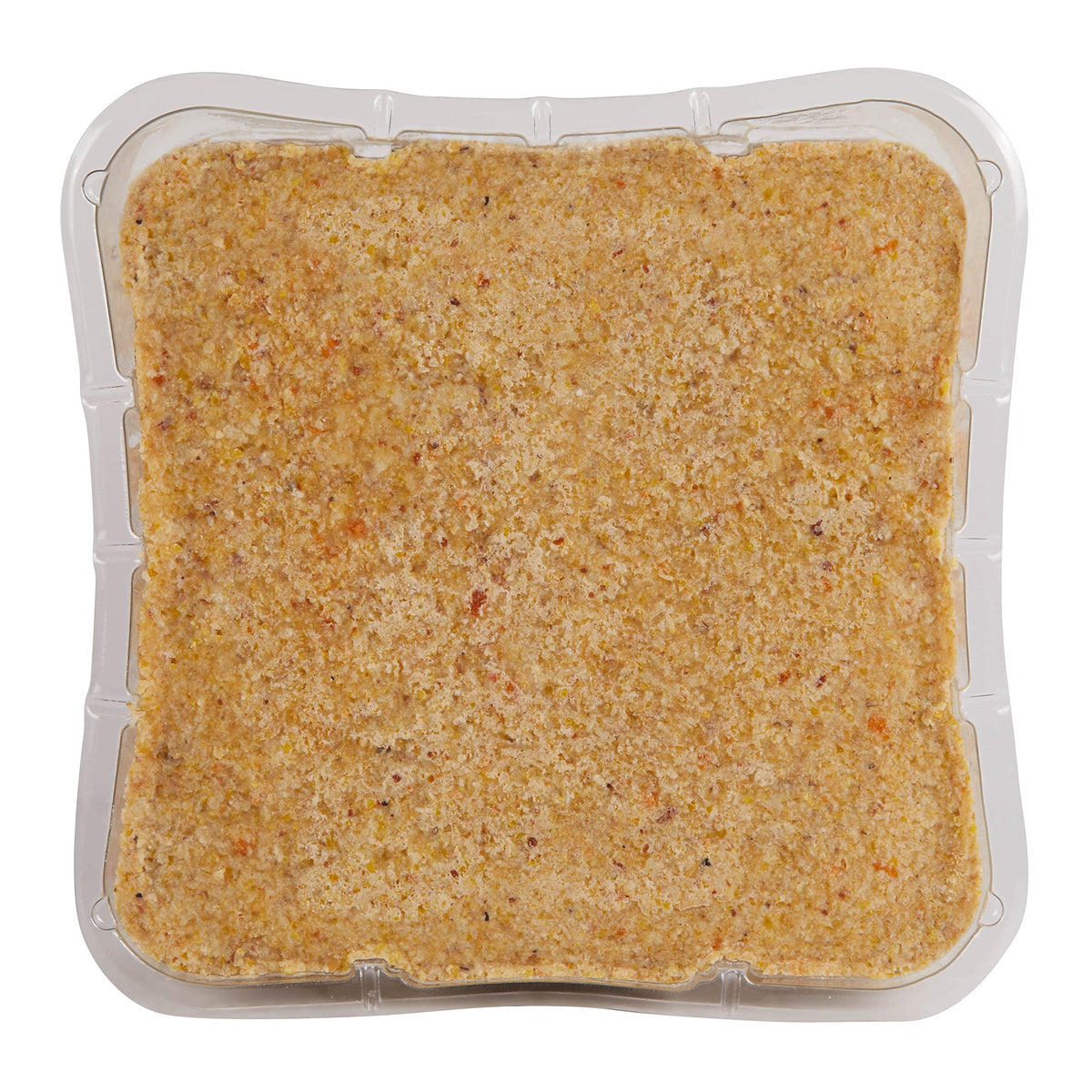 Kaytee Orange Harvest Suet Dough tray enables mess‑free filling.