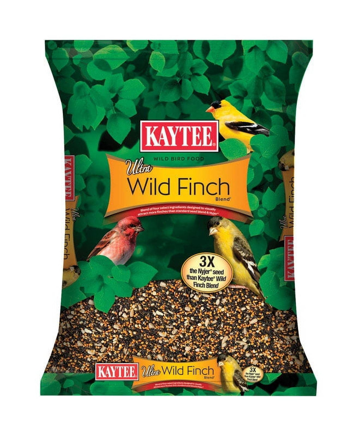 Kaytee Ultra Wild Finch Nyjer resealed bag for cool dry storage.