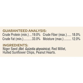 Kaytee Ultra Wild Finch Nyjer squirrel friendly blend diverts wildlife away from feeders.