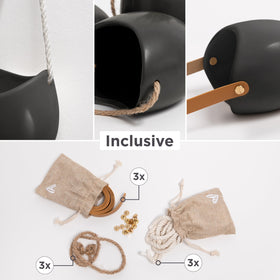 Kazai Ellie ceramic set with included wall hooks for easy, secure installation.