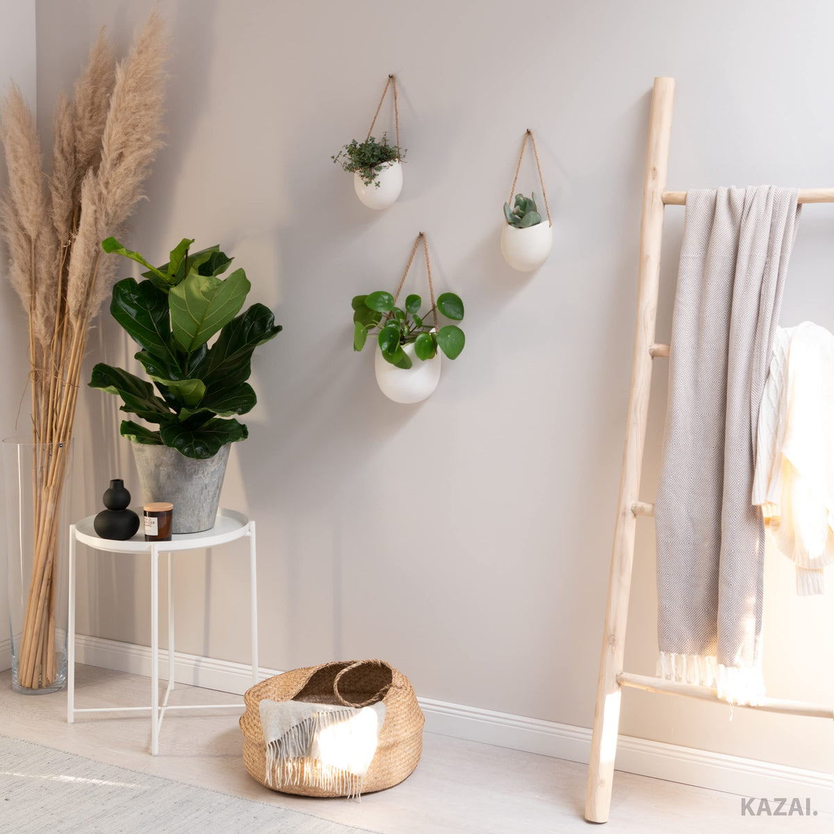 Kazai Ellie wall planters add modern living wall decor to interiors
